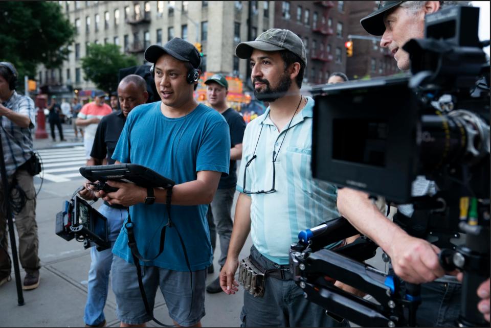 John Chu on the set of In the Heights — Photo courtesy of Warner Bros