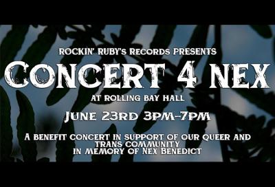 "Concert 4 Nex" benefit show on Bainbridge Island June 23